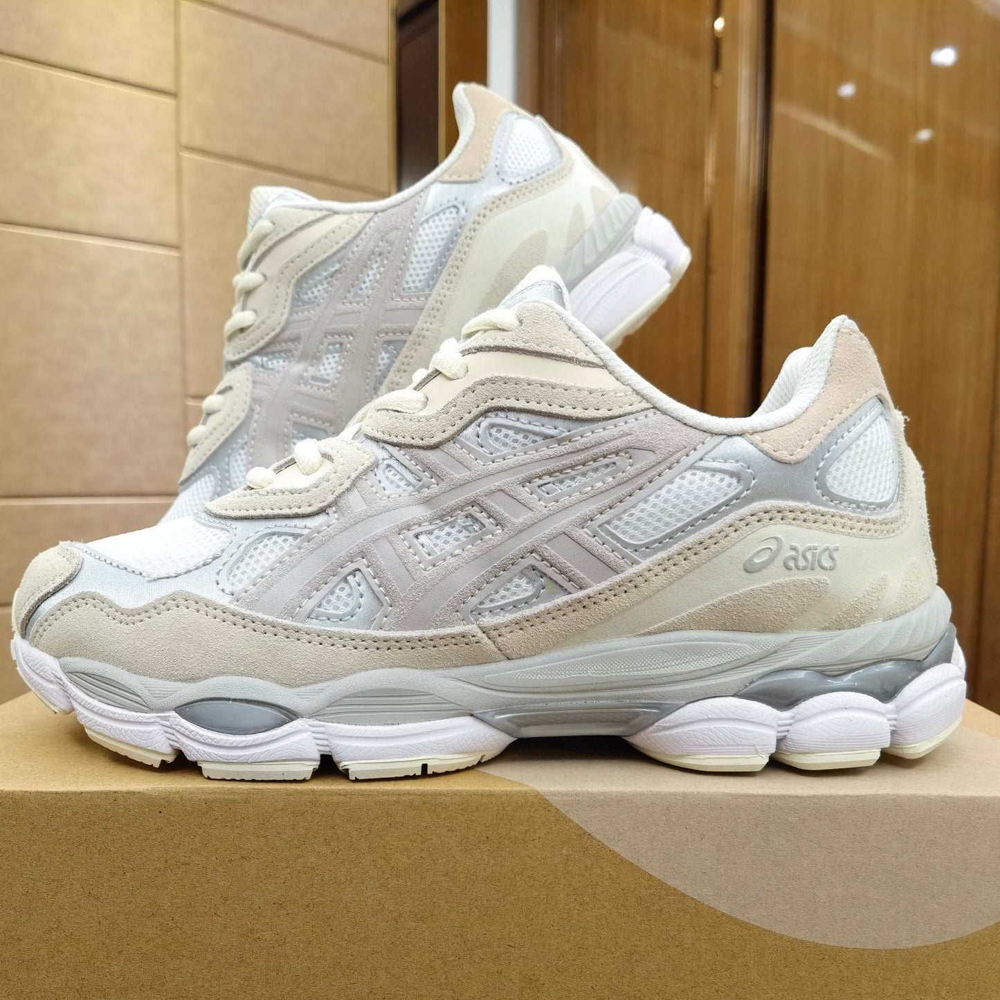 AAAA Pure Original Putian New Gel-NYC Wearable Spliced Mesh Breathable Dad Shoes Anti-slip Cushioning Running Shoes