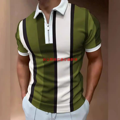 2023 New Men Polo Shirts Summer Casual Daily Short Sleeve St